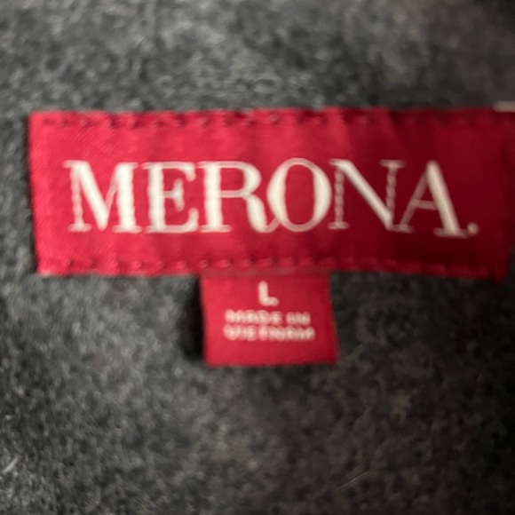 Merona Women’s Winter Pea Coat Double Breasted Wool Blend Gray - Picture 9 of 11